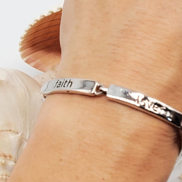 Silver Bracelet Graphic/Words - Picture 8 of 11
